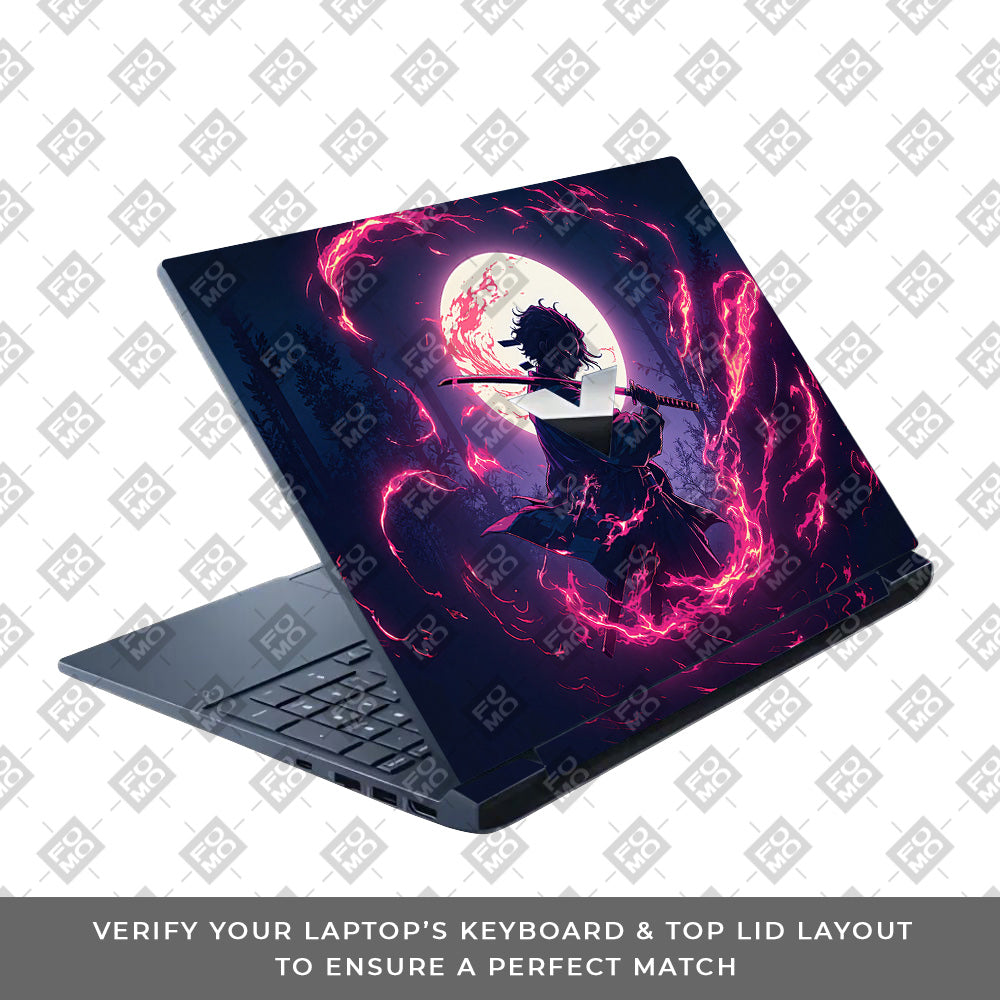Tanjiro's Flame of Ember HP Victus Laptop Skin