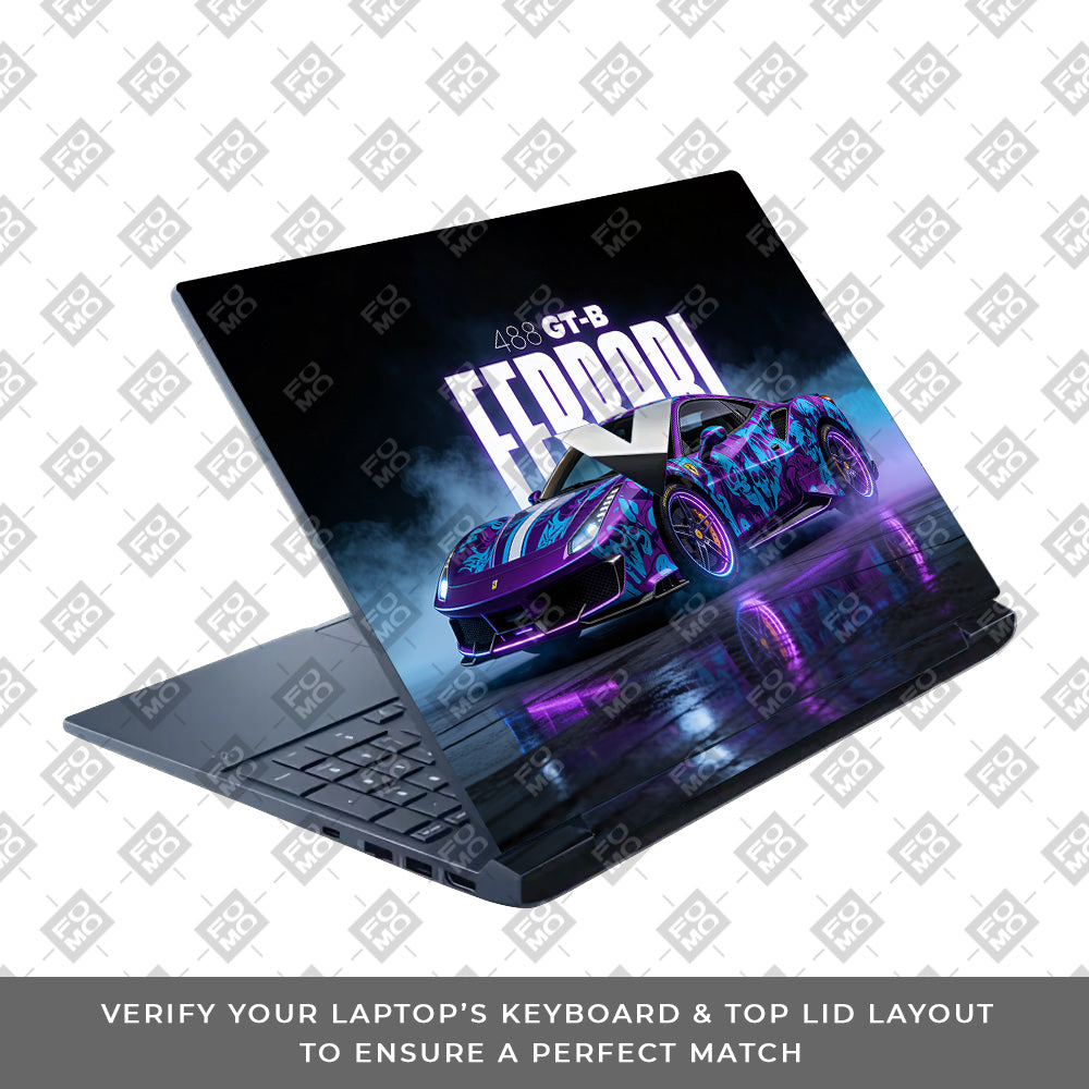 Psycho Drive Ferrari 488 HP Victus Laptop Skin