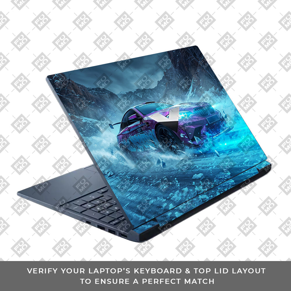 BMW Neon Drift HP Victus Laptop Skin