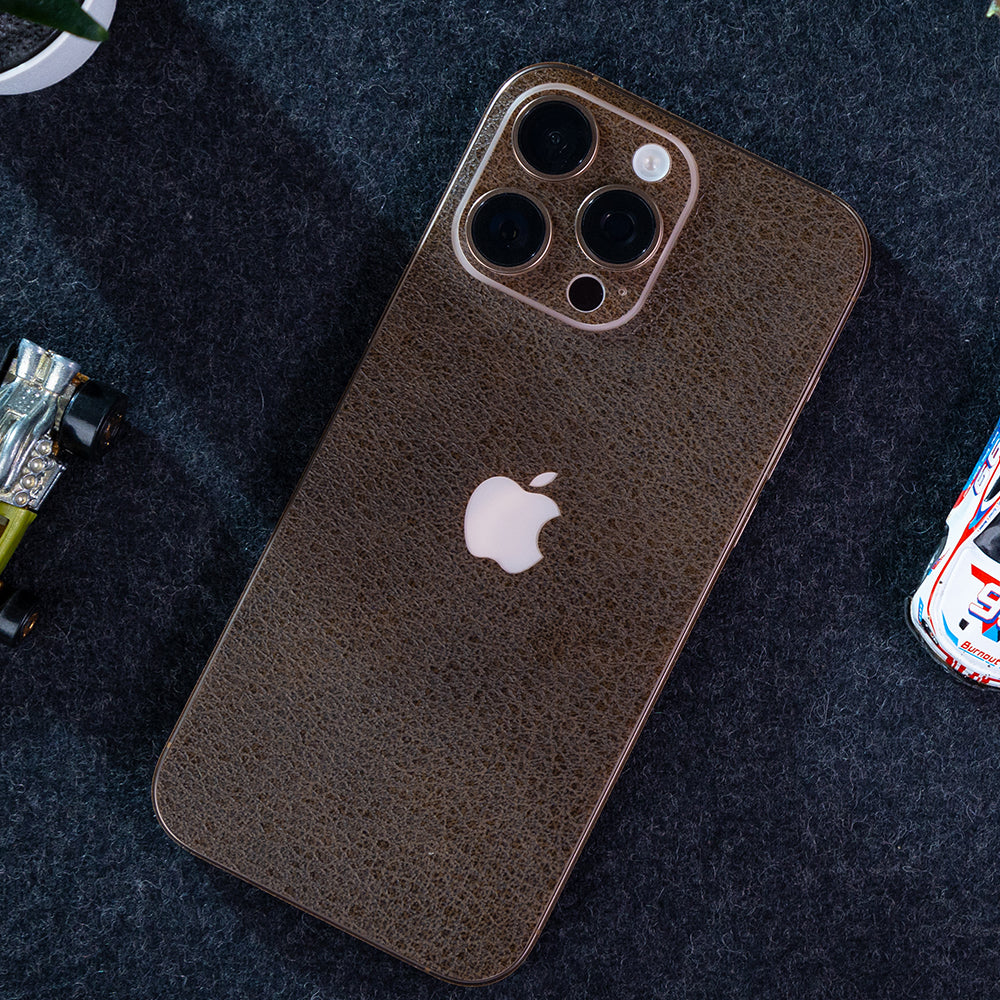 Brown Leather Texture Mobile Skin