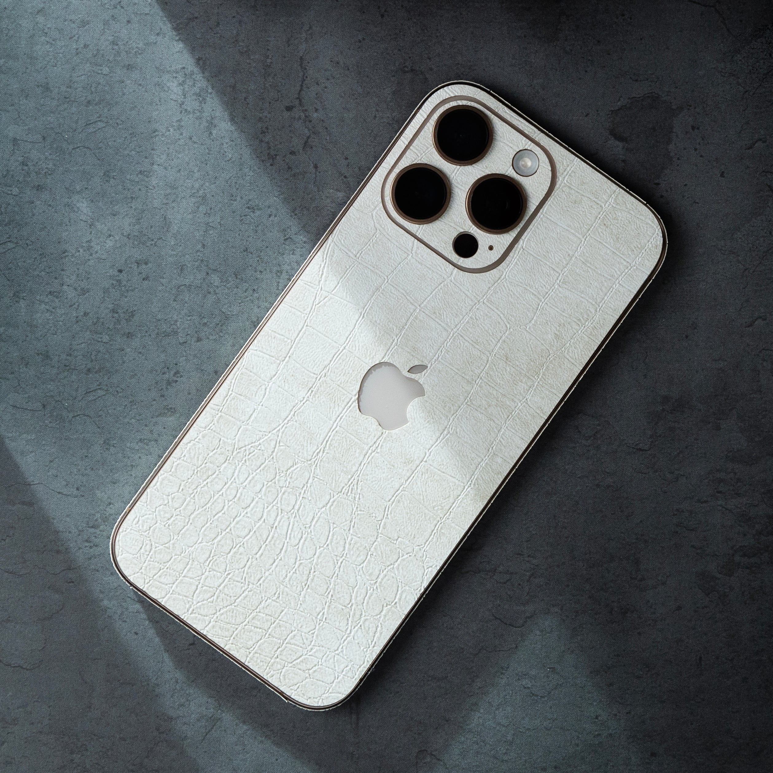White Crocodile Leather Texture Mobile Skin