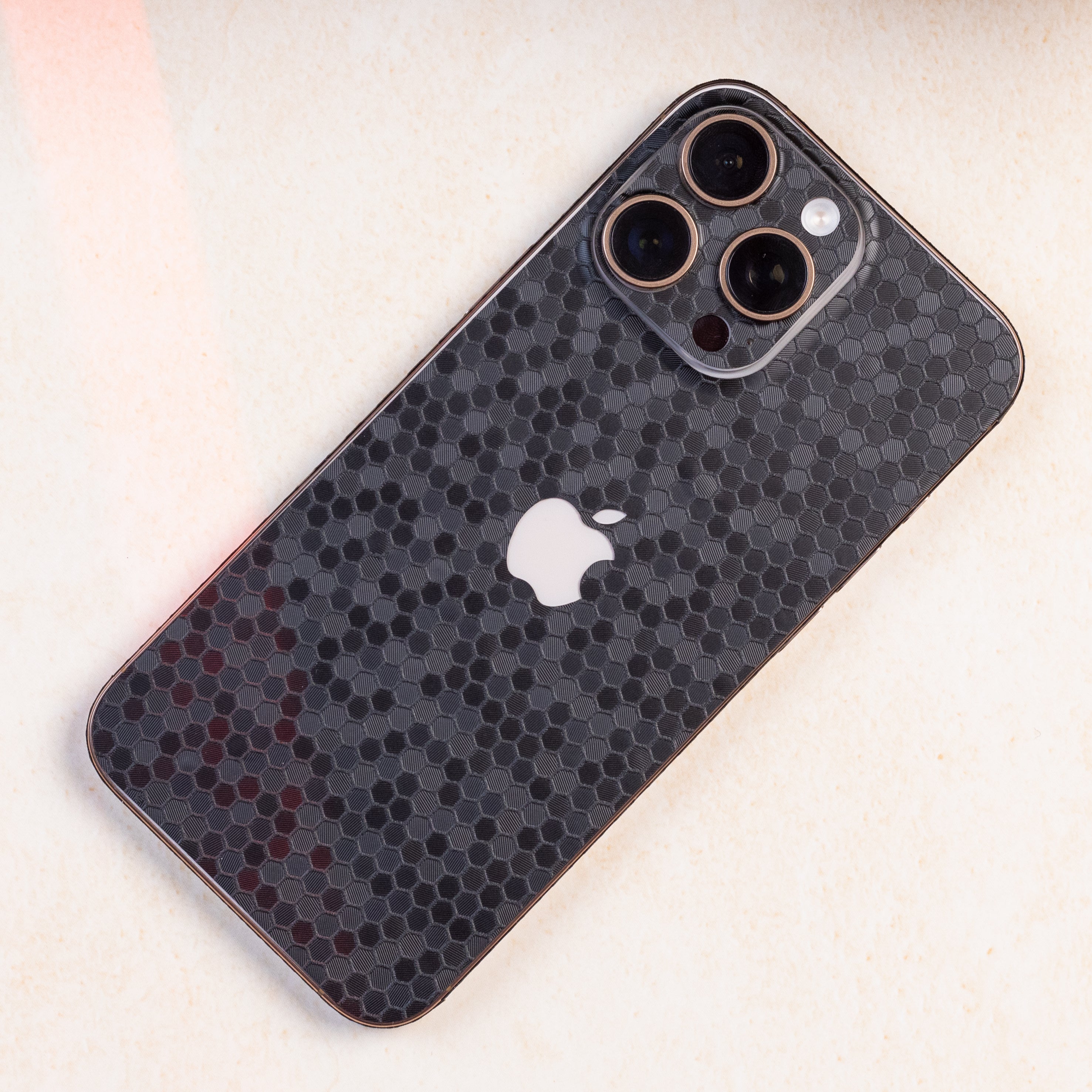 Fomo Store Mobile Skins textured Black Honey Comb Textured