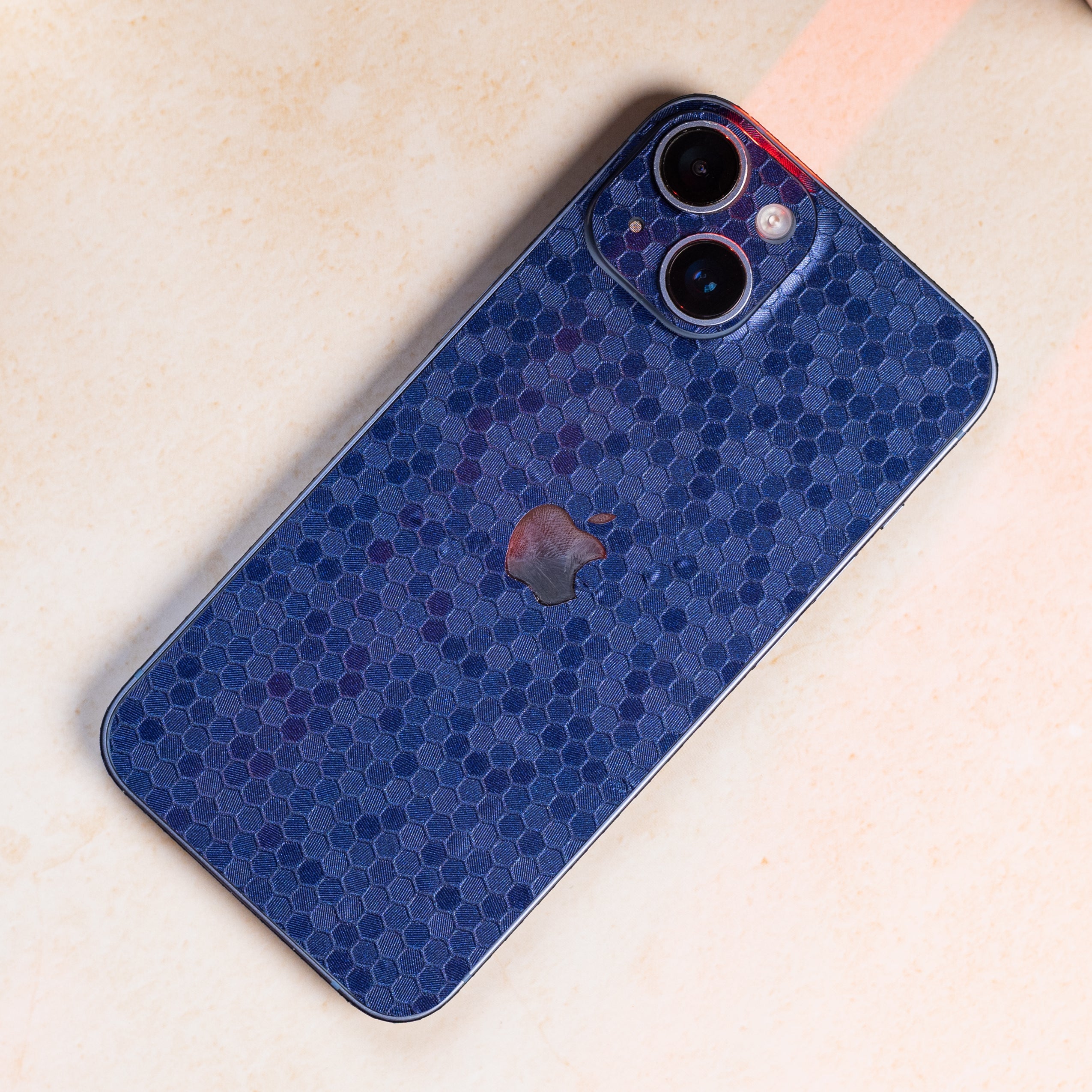 Fomo Store Mobile Skins textured Blue Honey Comb Textured