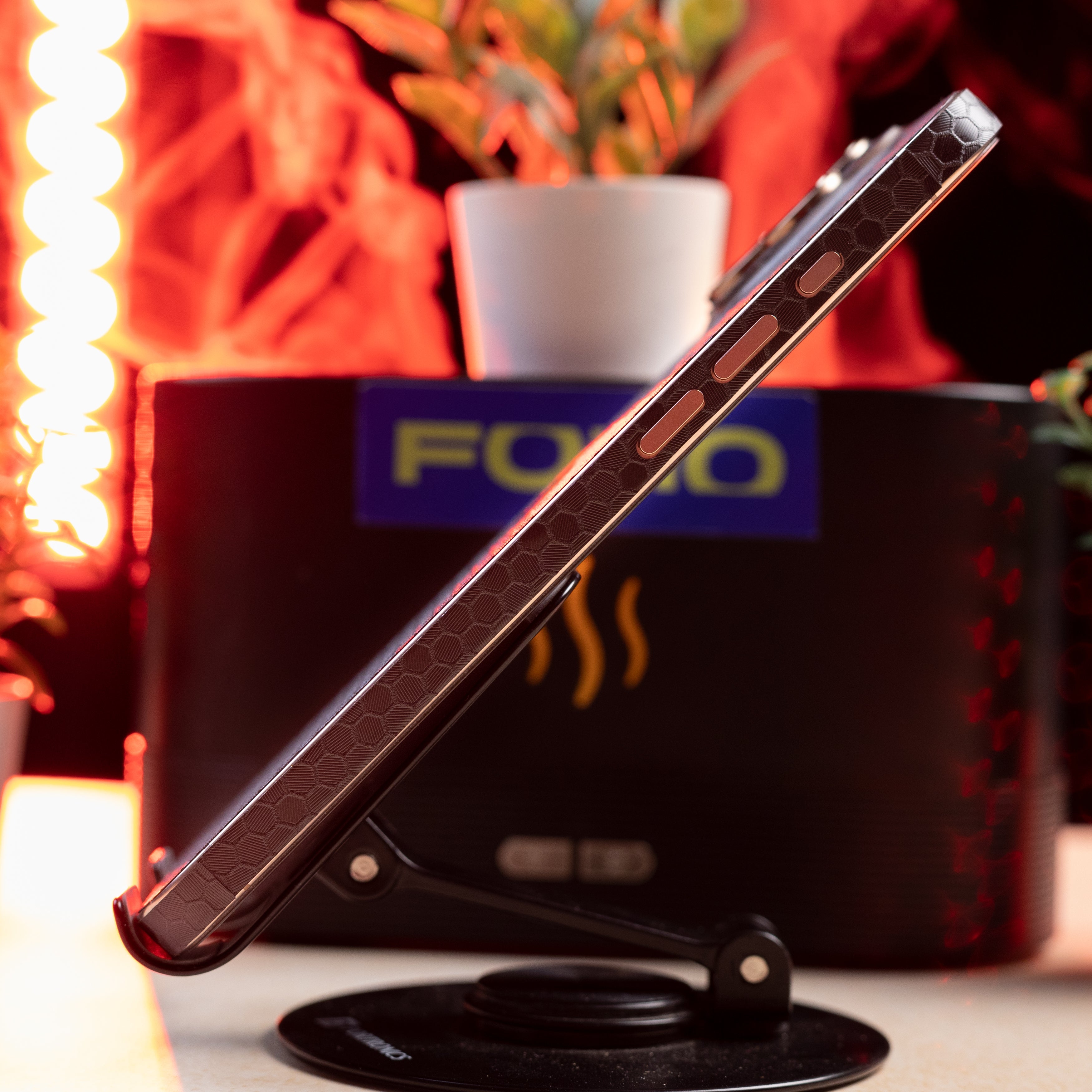 Black Honey Comb Textured Mobile Skins