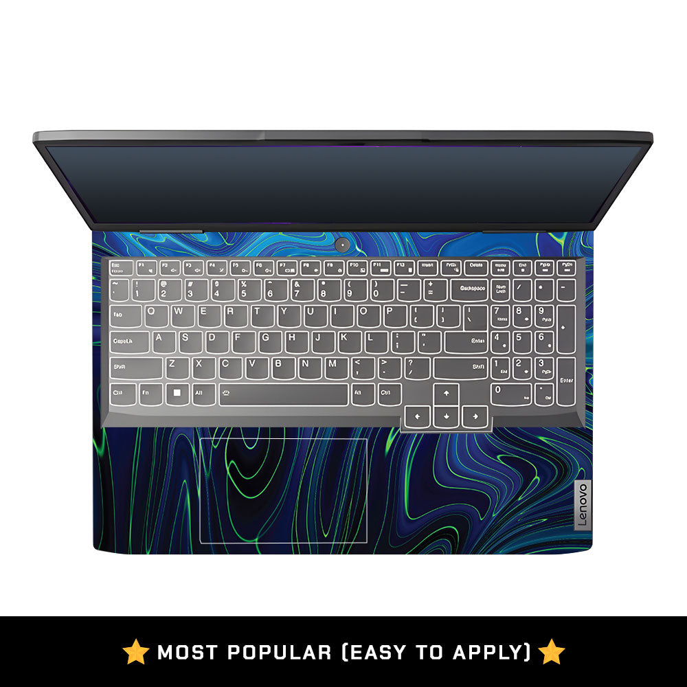 Cobalt Liquid Design Lenovo LOQ 2023 15IRH8, 15APH8 Laptop Skin