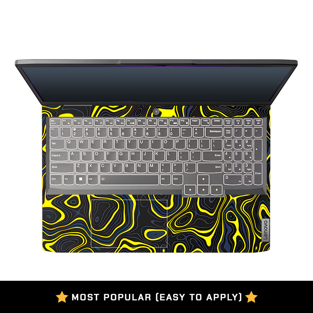 Neon Lava Contours Lenovo LOQ 2023 15IRH8, 15APH8 Laptop Skin