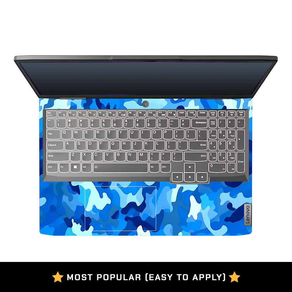 Arctic Blue Camo Pattern Lenovo LOQ 2023 15IRH8, 15APH8 Laptop Skin