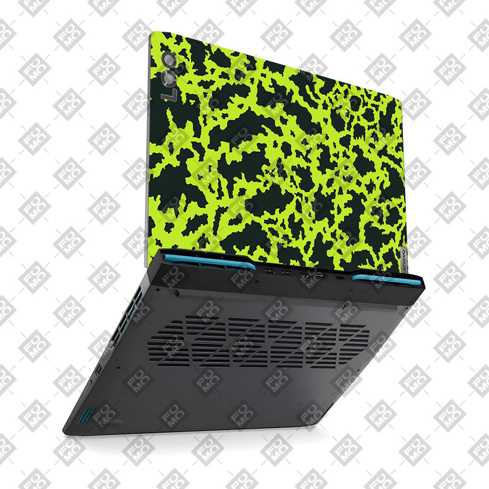 Neon Green Splatter Camo Lenovo LOQ 2023 15IRH8, 15APH8 Laptop Skin