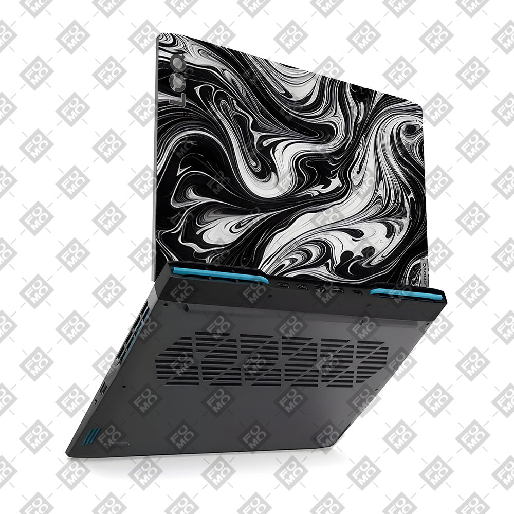 Black and White Marble Lenovo LOQ 2023 15IRH8, 15APH8 Laptop Skin