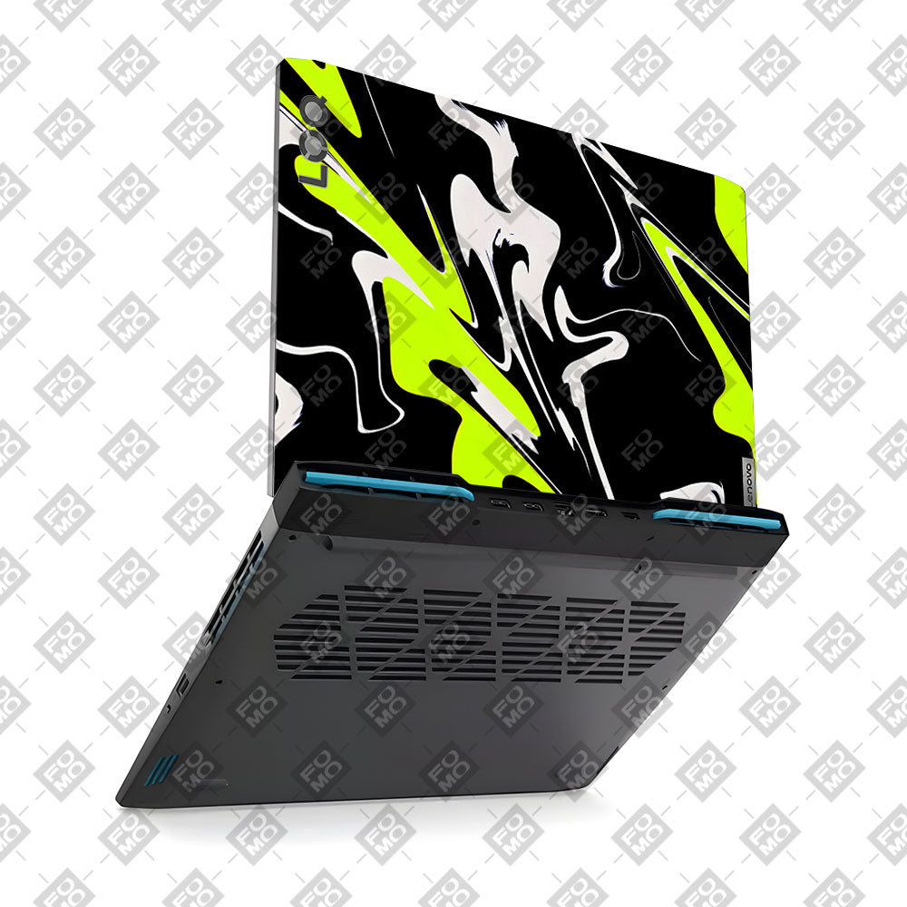 Neon Green and Black Patterns Lenovo LOQ 2023 15IRH8, 15APH8 Laptop Skin