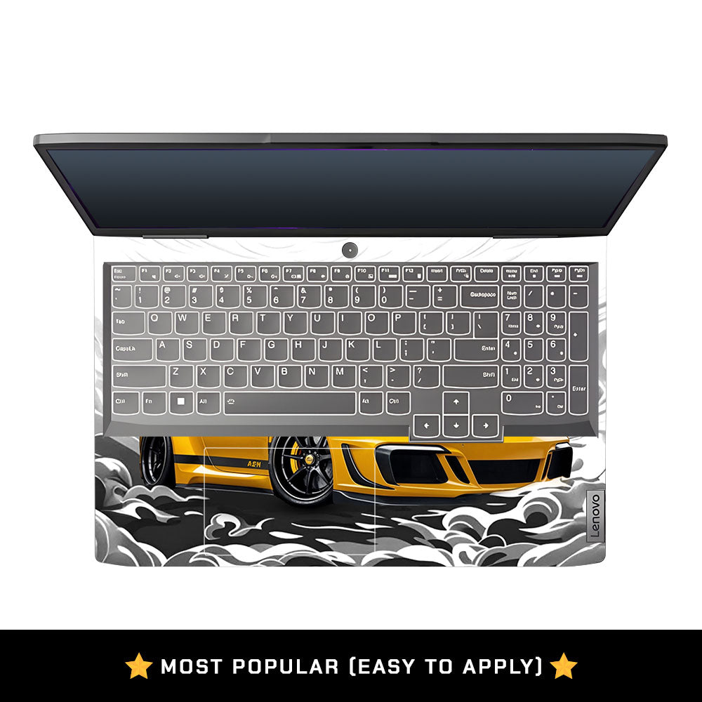 Yellow Sports Coupe Lenovo LOQ 2023 15IRH8, 15APH8 Laptop Skin
