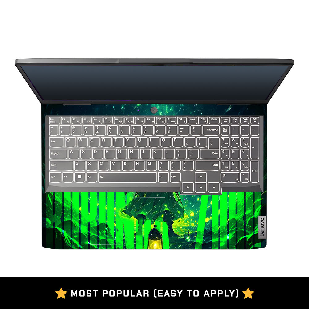 Green Anime Swordsman Lenovo LOQ 2023 15IRH8, 15APH8 Laptop Skin