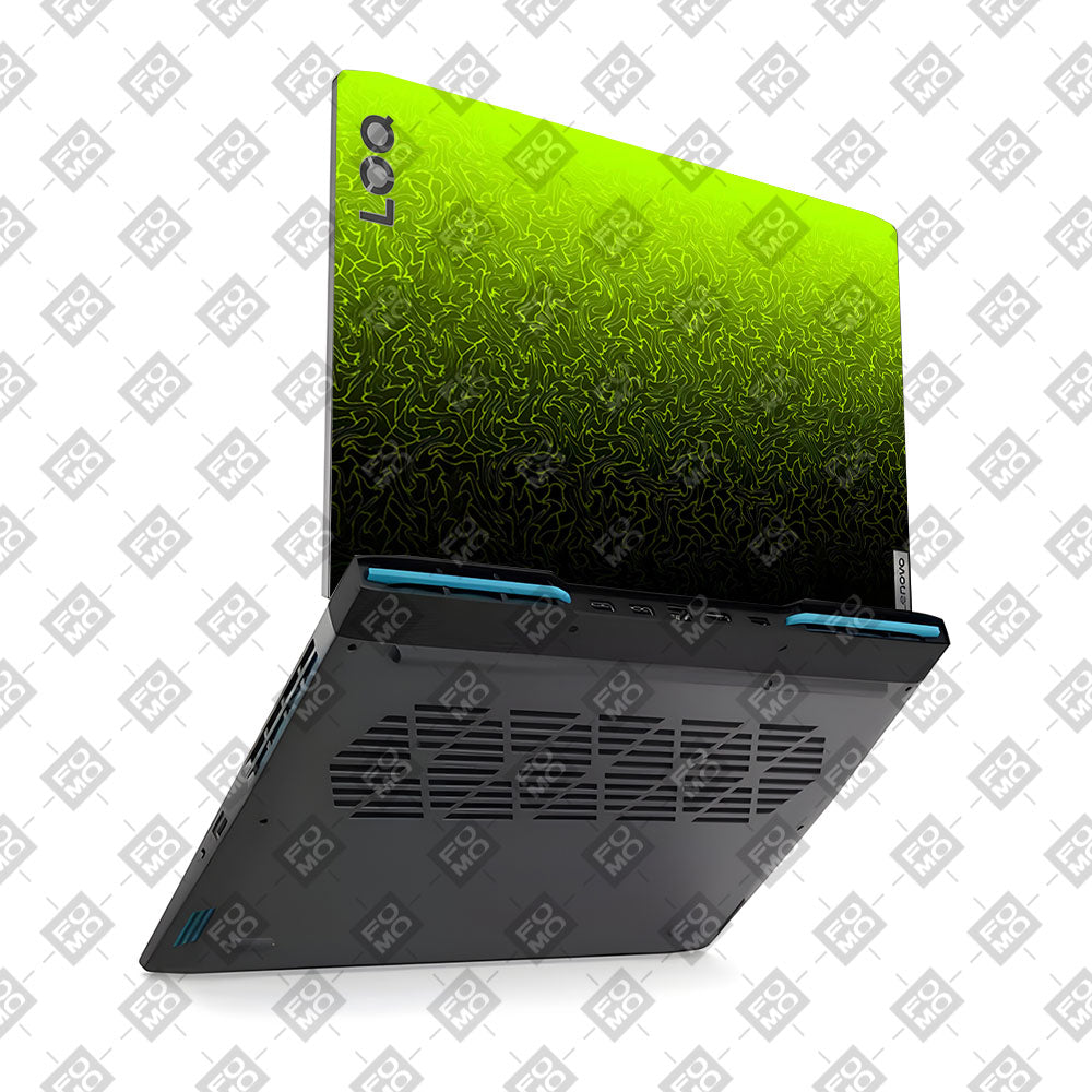 Lime Yellow to Black Gradient Lenovo LOQ 2023 15IRH8, 15APH8 Laptop Skin