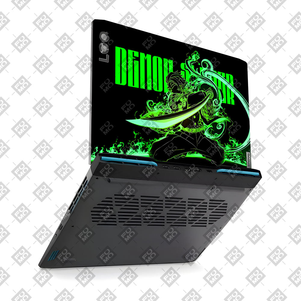 Green Flame Swordsman Lenovo LOQ 2023 15IRH8, 15APH8 Laptop Skin