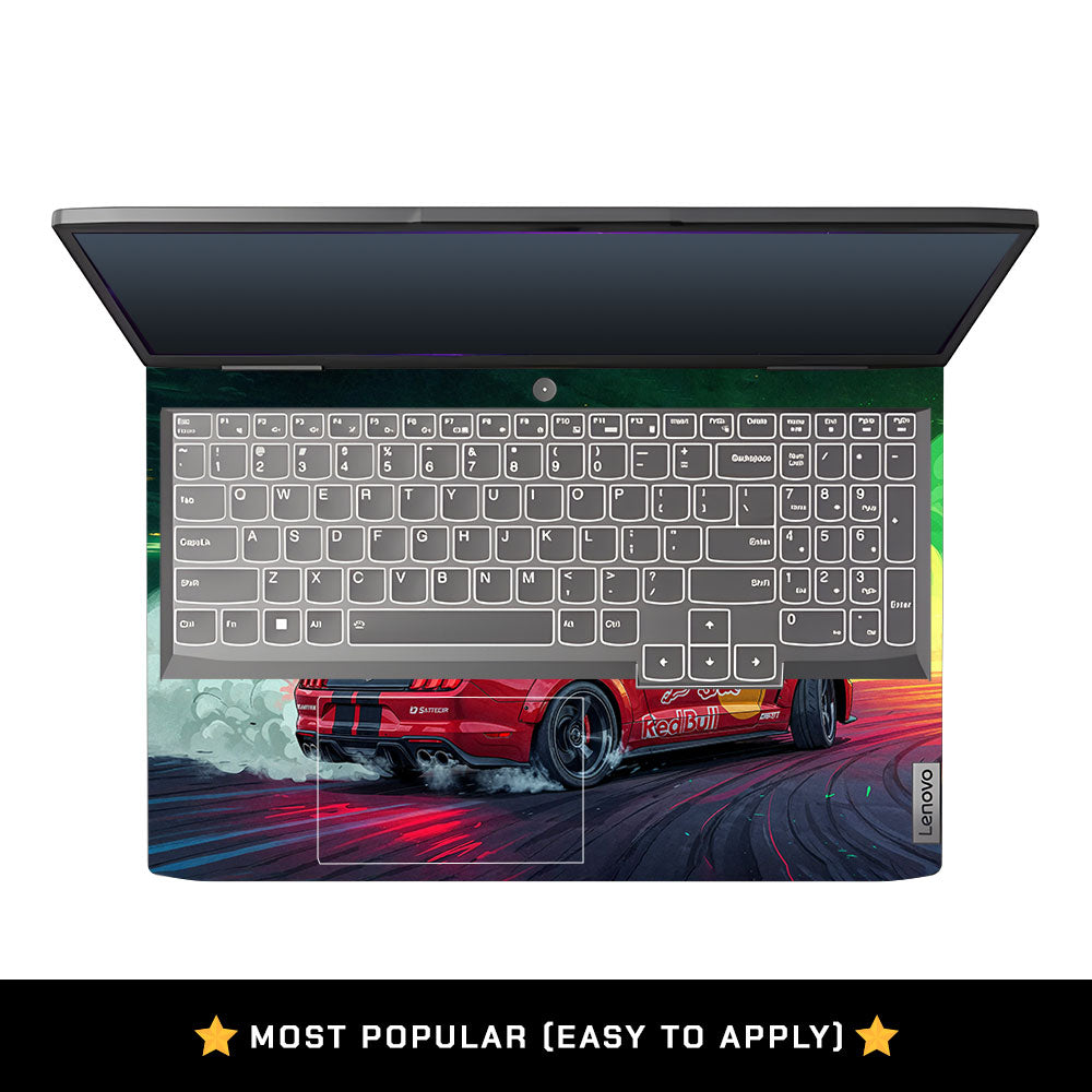 Mustang GT Red Bull Drift Beast Lenovo LOQ 2023 15IRH8, 15APH8 Laptop Skin