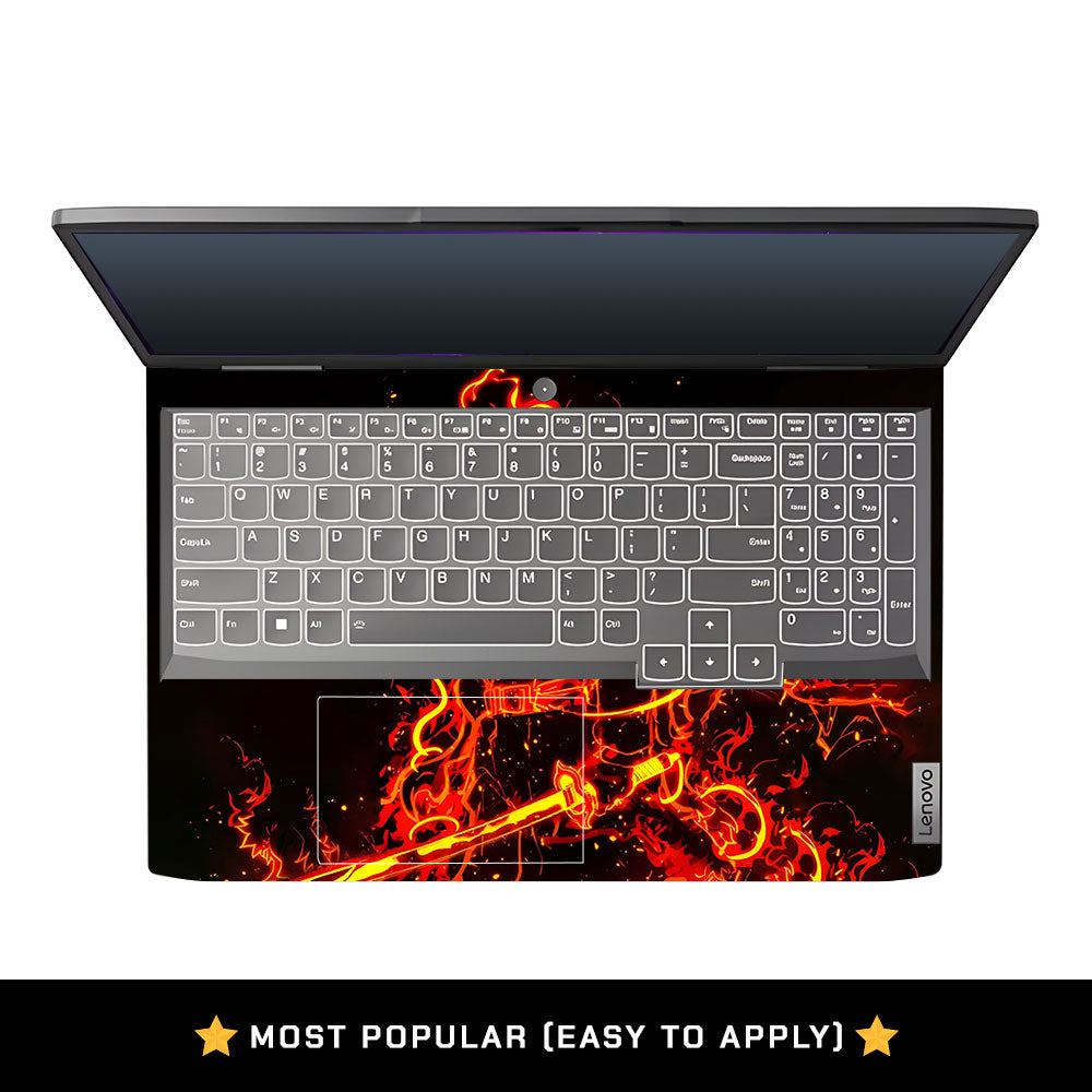 Blazing Anime Swordsman Lenovo LOQ 2023 15IRH8, 15APH8 Laptop Skin
