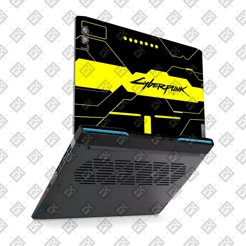 Cyberpunk Yellowline Grid Lenovo LOQ 2023 15IRH8, 15APH8 Laptop Skin