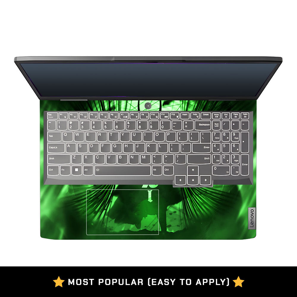 Loki's Green Aura Lenovo LOQ 2023 15IRH8, 15APH8 Laptop Skin