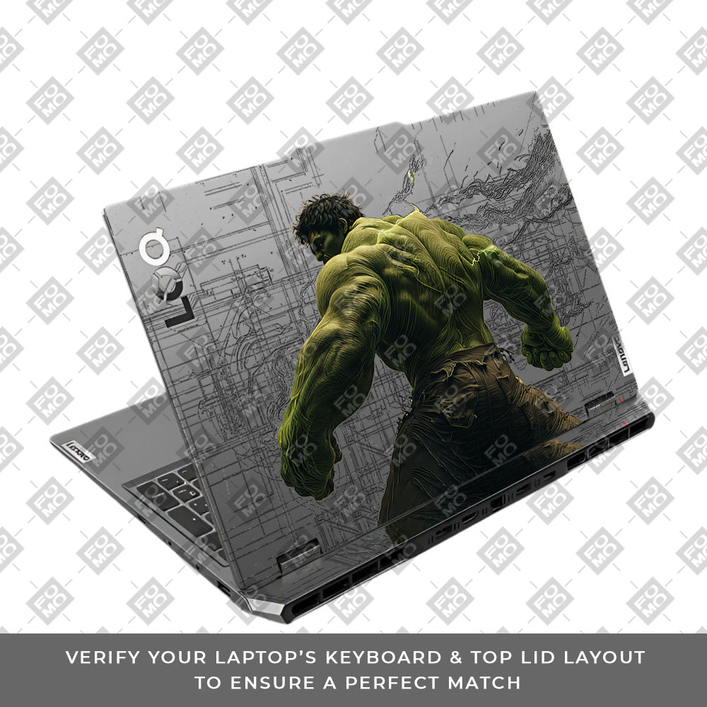 Transparent Hulk Smash Lenovo LOQ 2024, 2025 Laptop Skin