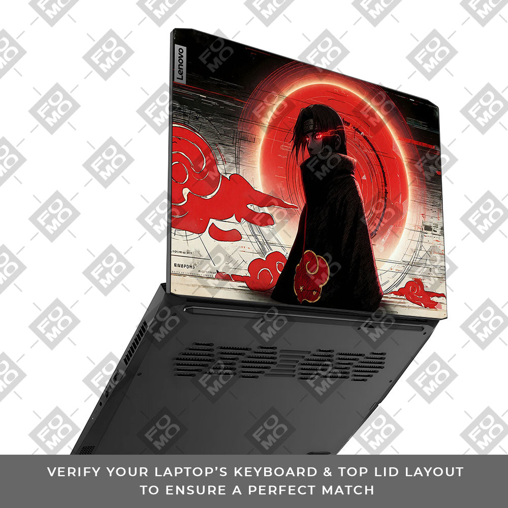 Itachi Uchiha Mark of the Akatsuki Lenovo IdeaPad Gaming 3 15ACH6 and 15IHU6 3D Laptop Skin