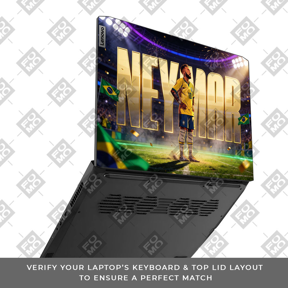 Neymar Golden Aura Lenovo IdeaPad Gaming 3 15ACH6 and 15IHU6 3D Laptop Skin