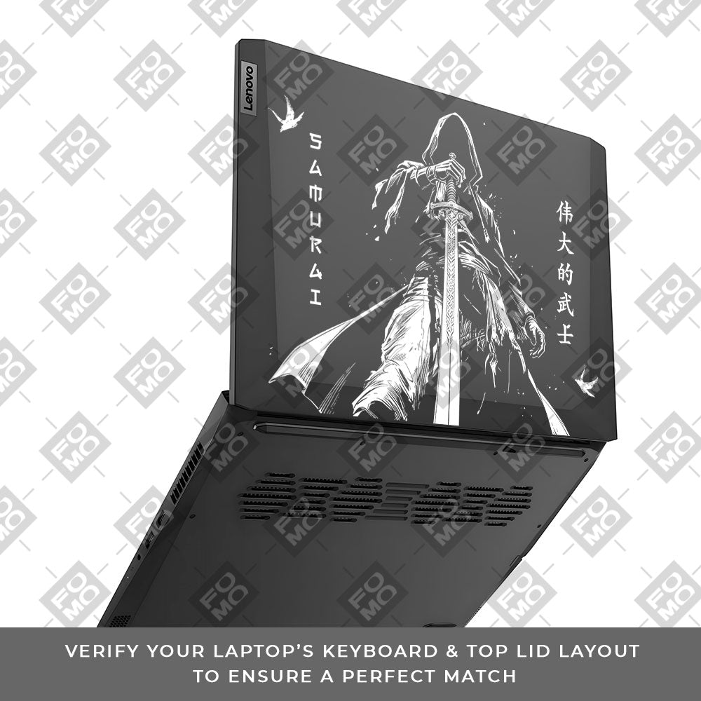 Transparent Ghost Samurai Lenovo IdeaPad Gaming 3 15ACH6 and 15IHU6 Laptop Skin