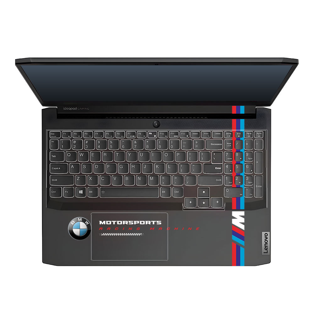 Transparent BMW Racing Graphic Lenovo IdeaPad Gaming 3 15ACH6 and 15IHU6 Laptop Skin