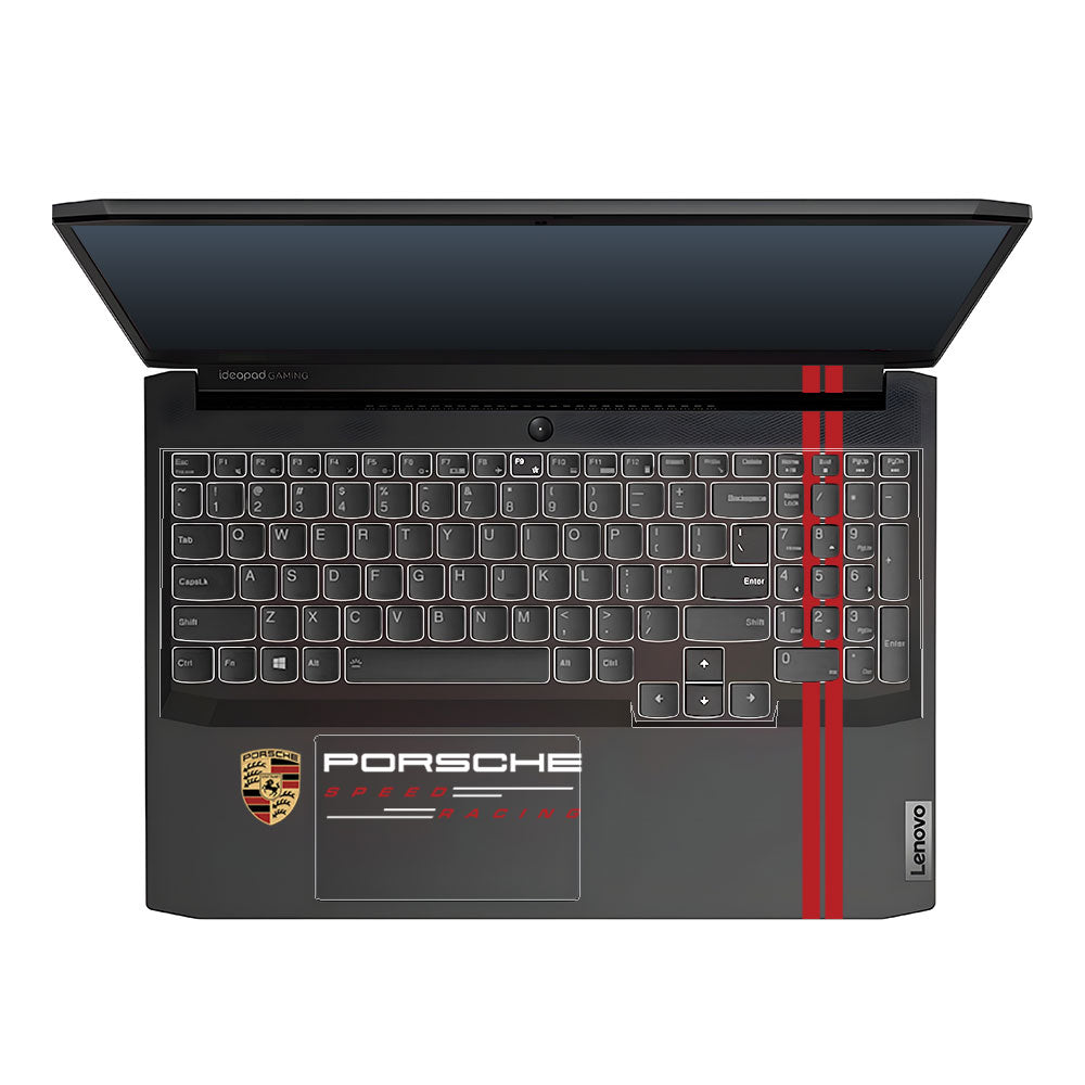 Transparent Porsche Motorsport Graphic Lenovo IdeaPad Gaming 3 15ACH6 and 15IHU6 Laptop Skin