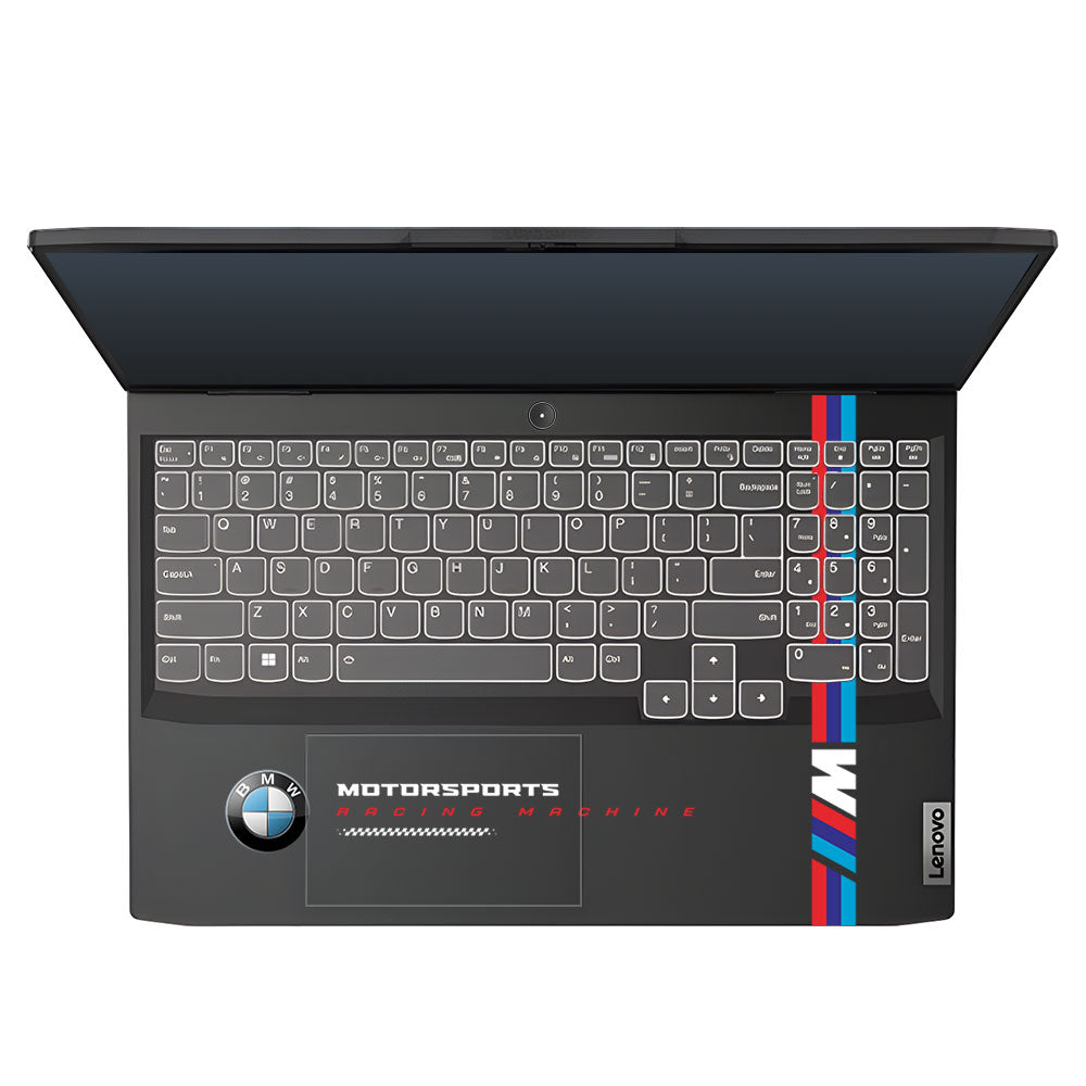 Transparent BMW Racing Graphic Lenovo IdeaPad Gaming 3 15ARH7 and 15IAH7 Laptop Skin