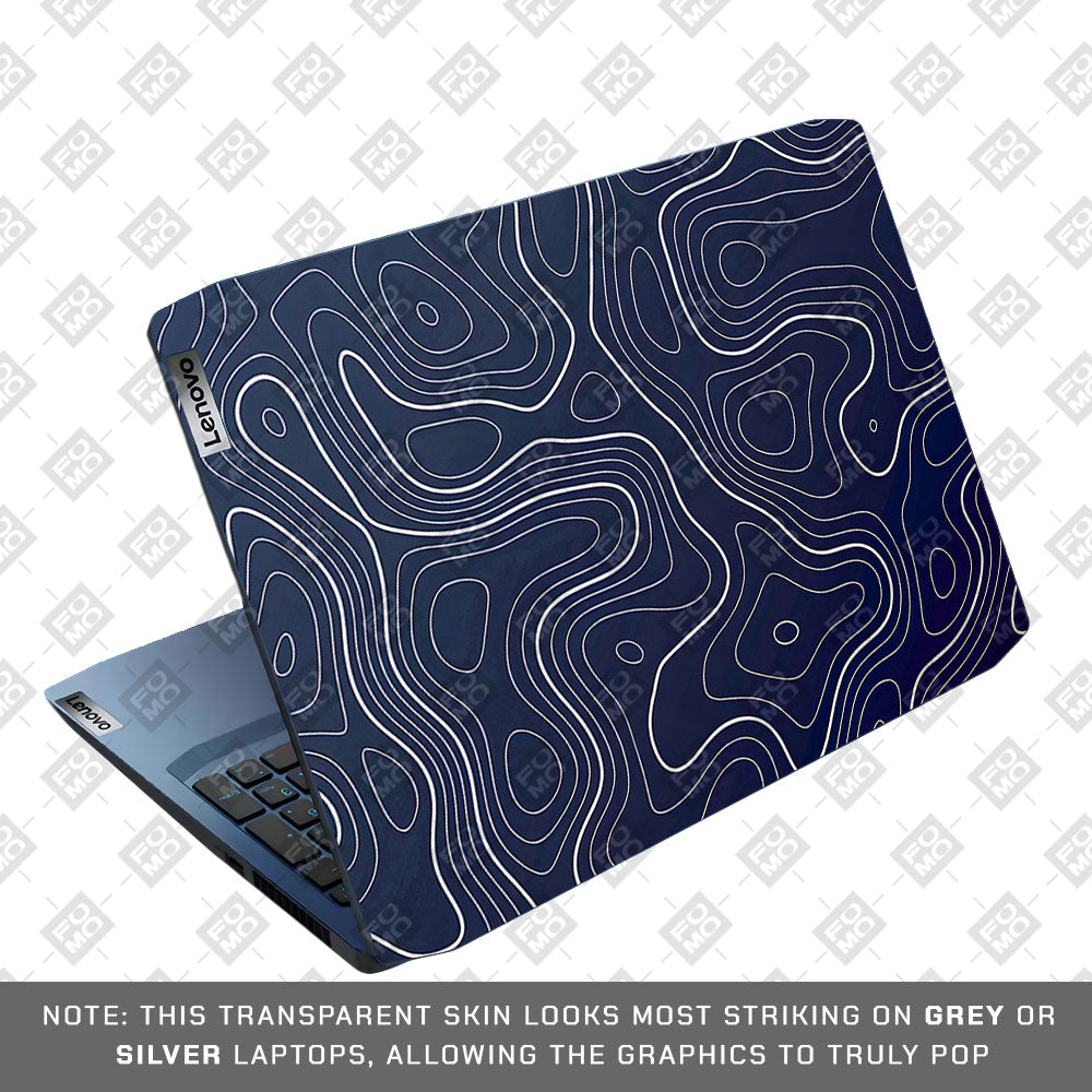 Fluid Lines Design Lenovo Ideapad Gaming 3 15ARH05 and 15IMH05 3D Laptop Skin