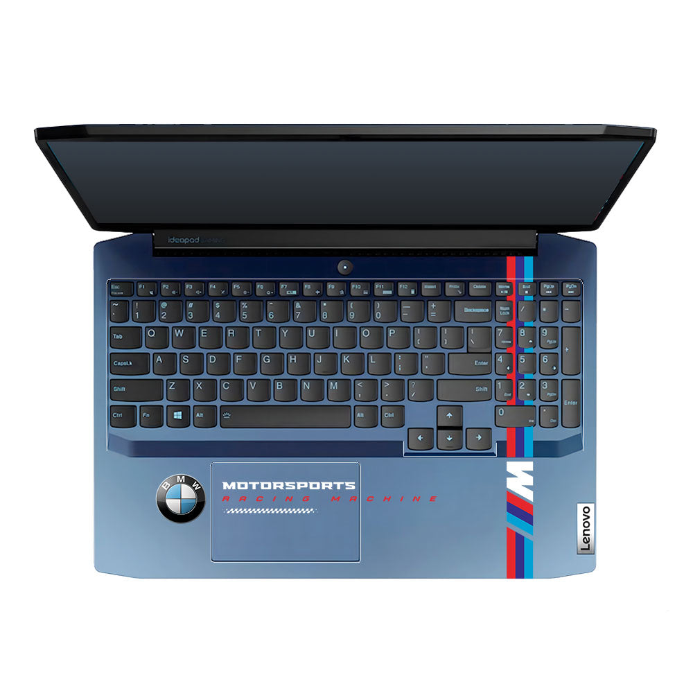 Transparent BMW Racing Graphic Lenovo IdeaPad Gaming 3 15ARH05 and 15IMH05 Laptop Skin