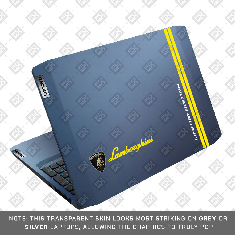 Transparent Lamborghini Limited Edition Lenovo IdeaPad Gaming 3 15ARH05 and 15IMH05 Laptop Skin