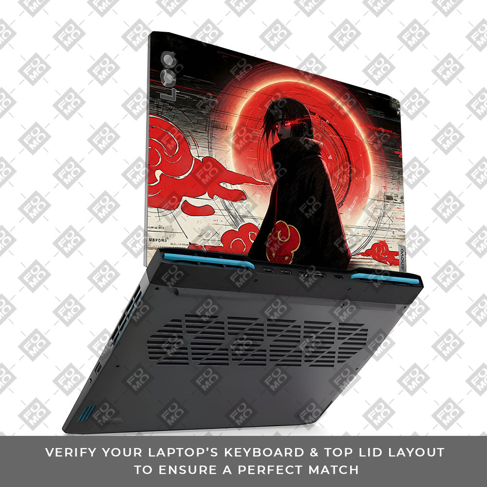 Itachi Uchiha Mark of the Akatsuki Lenovo LOQ 2023 15IRH8, 15APH8  3D Laptop Skin