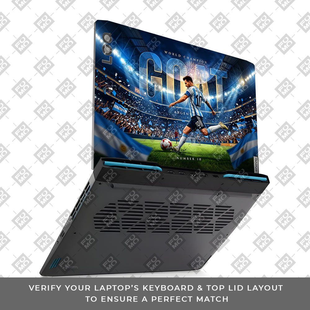 Messi World Champ Energy Lenovo LOQ 2023 15IRH8, 15APH8  3D Laptop Skin