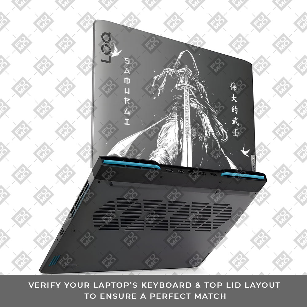 Transparent Ghost Samurai Lenovo LOQ 2023 15IRH8, 15APH8 Laptop Skin