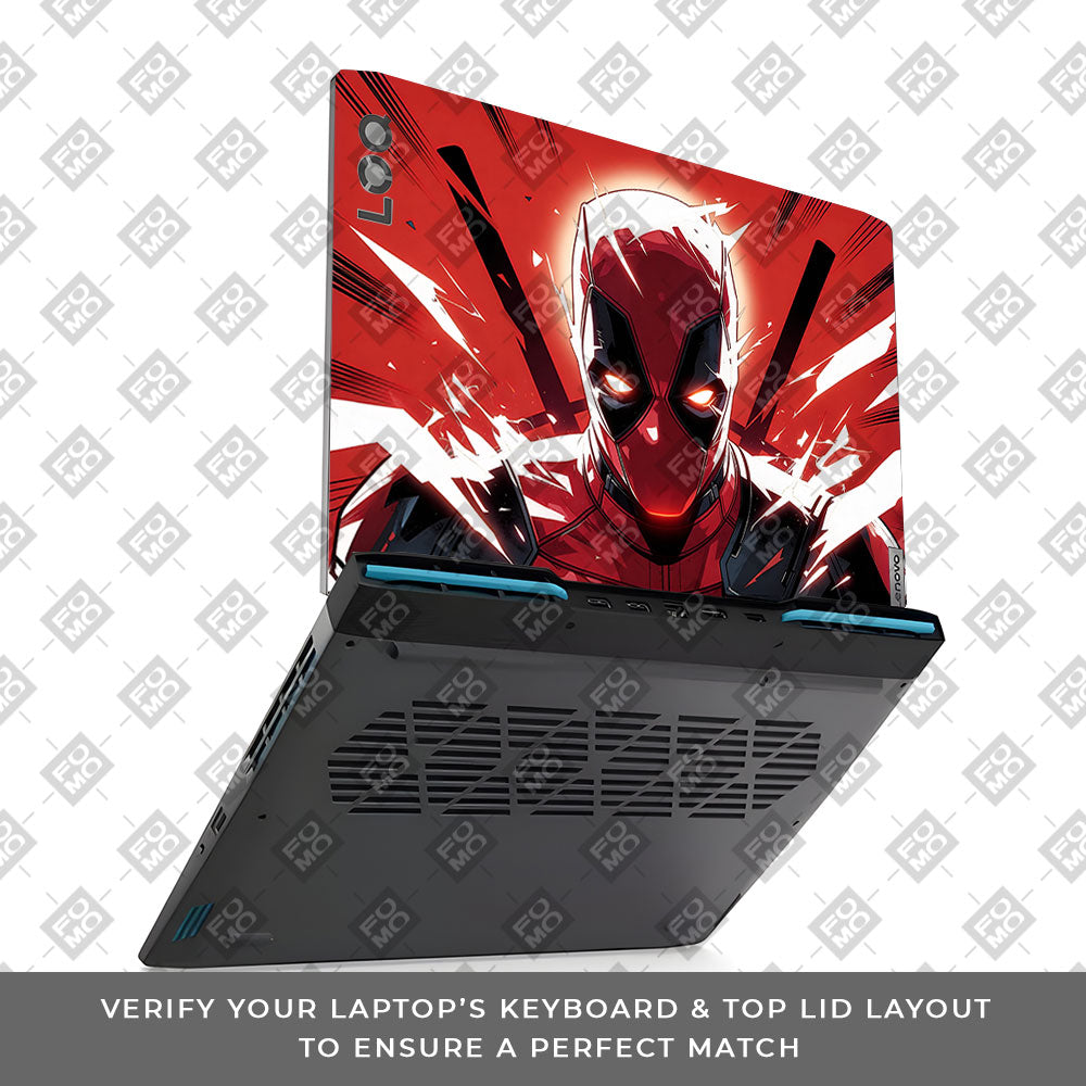 Deadpool Red Fury Lenovo LOQ 2023 15IRH8, 15APH8 3D Laptop Skin