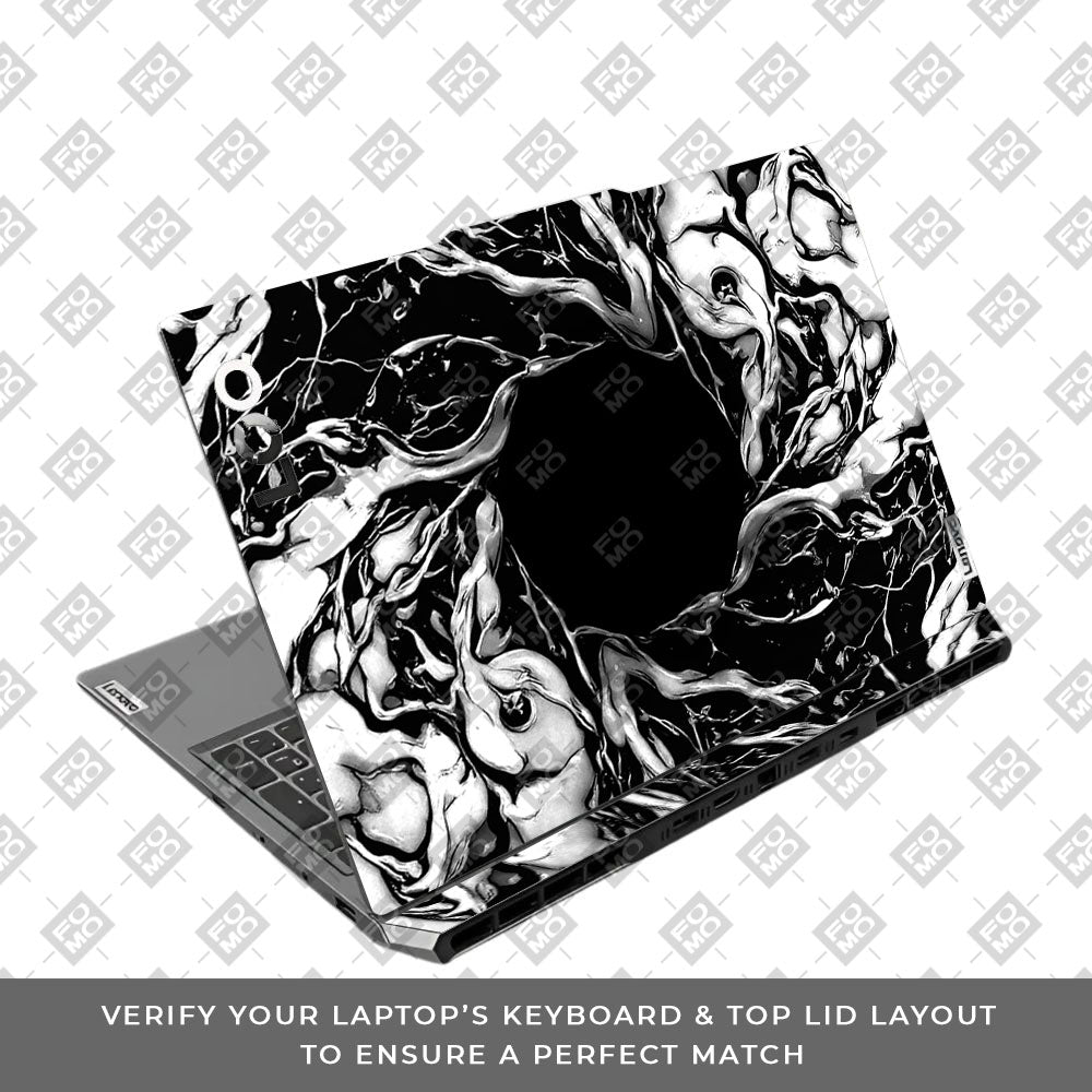Spiderman Web Black Lenovo LOQ 2024, 2025 3D Laptop Skin