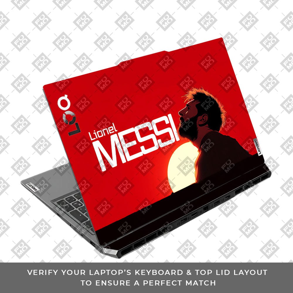 Messi Sunset Icon Lenovo LOQ 2024, 2025 3D Laptop Skin
