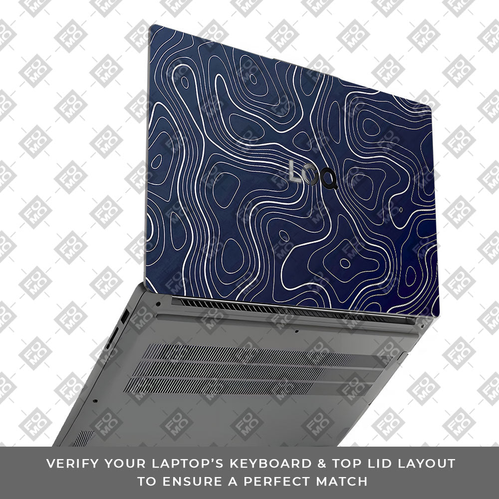 Fluid Lines Design Lenovo LOQ Essential 15IAX9E 3D Laptop Skin