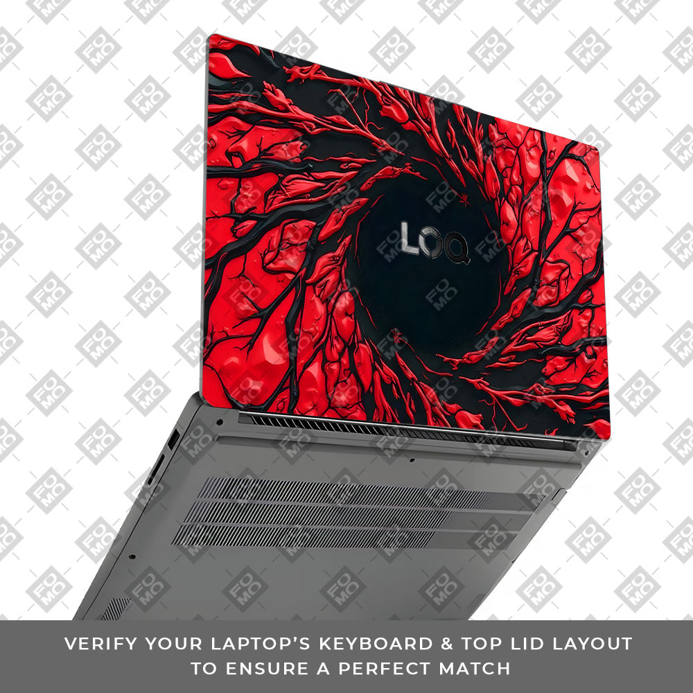 Spiderman Web Red Lenovo LOQ Essential 15IAX9E 3D Laptop Skin