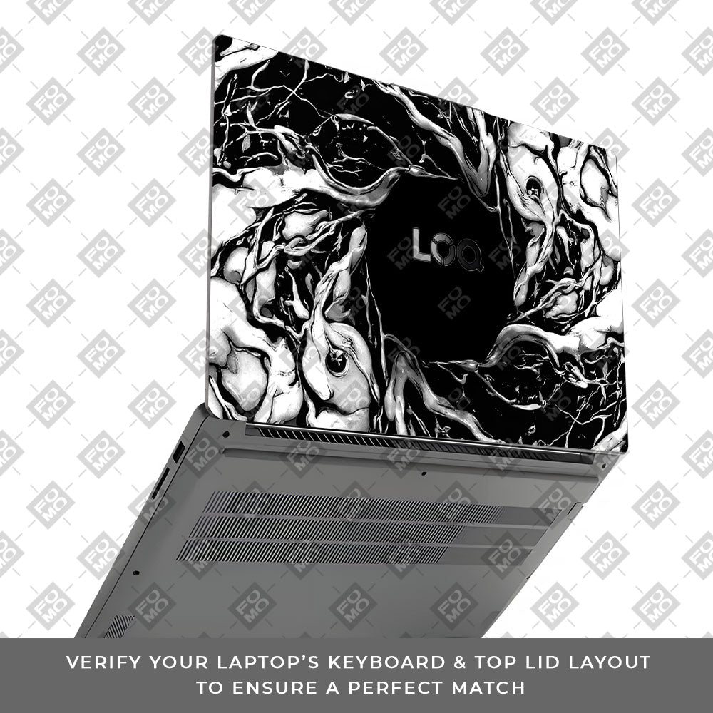 Spiderman Web Black Lenovo LOQ Essential 15IAX9E 3D Laptop Skin