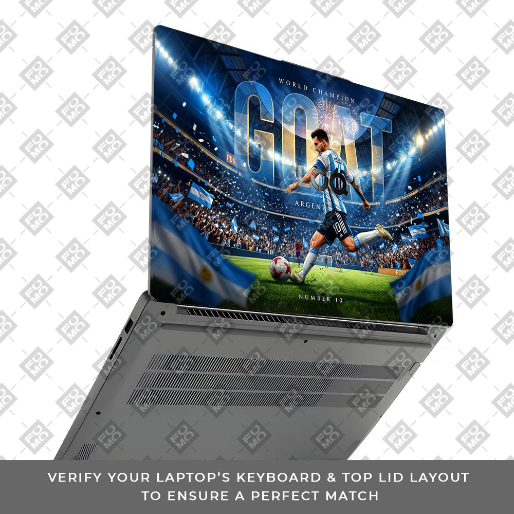 Messi World Champ Energy Lenovo LOQ Essential 15IAX9E 3D Laptop Skin