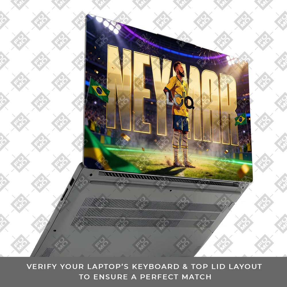 Neymar Golden Aura Lenovo LOQ Essential 15IAX9E 3D Laptop Skin