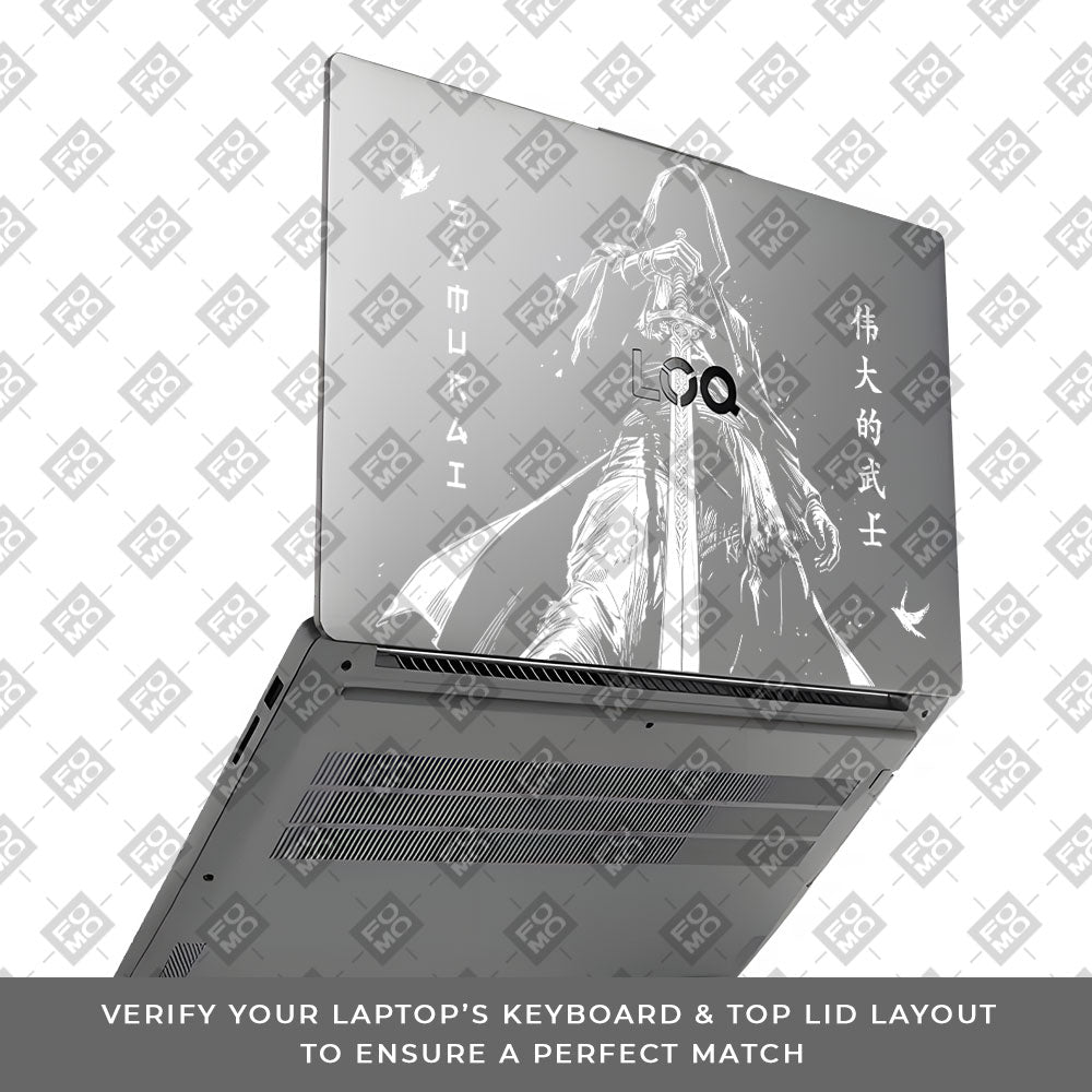 Transparent Ghost Samurai Lenovo LOQ Essential 15IAX9E Laptop Skin