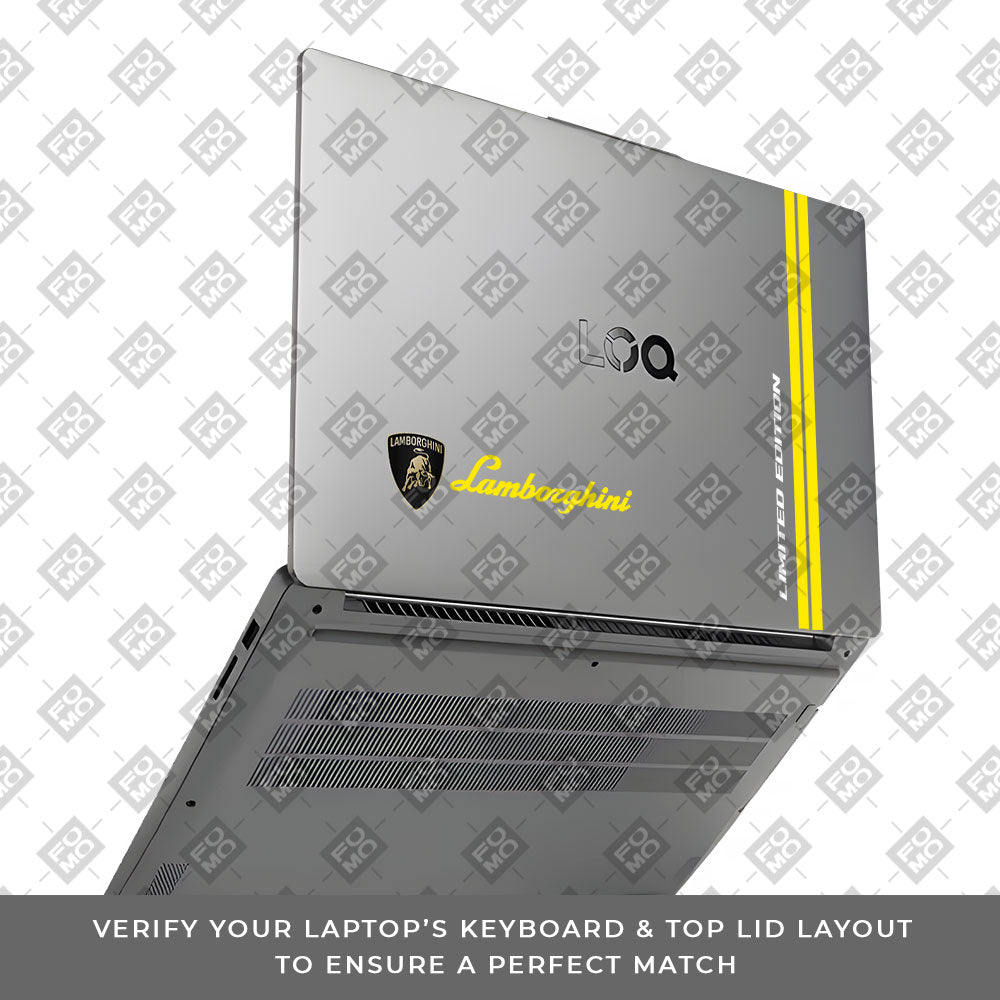 Transparent Lamborghini Limited Edition Lenovo LOQ Essential 15IAX9E Laptop Skin