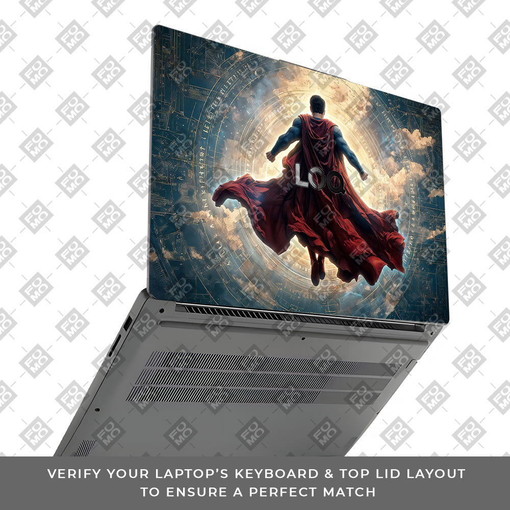 Superman Flying Beyond the Cosmos Lenovo LOQ Essential 15IAX9E 3D Laptop Skin