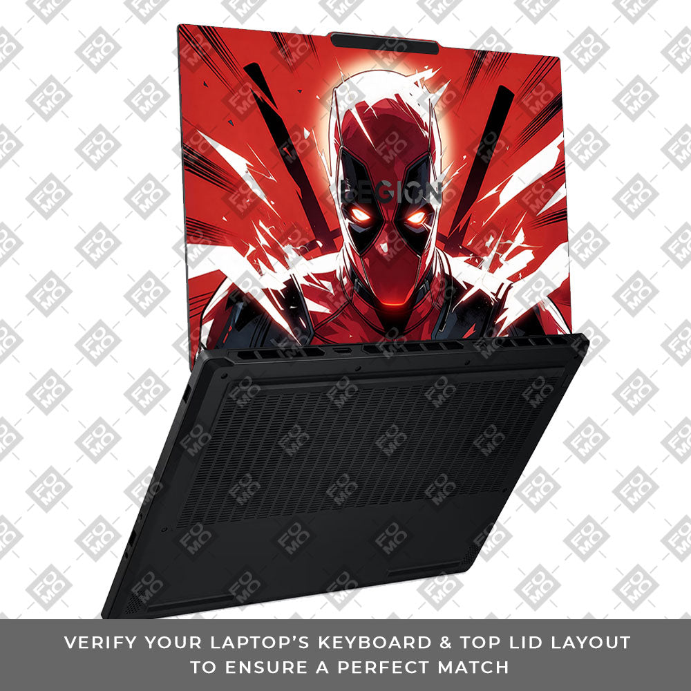 Deadpool Red Fury Lenovo Legion 5 15AHP10 3D Laptop Skin