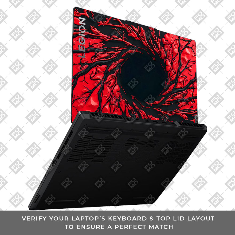 Spiderman Web Red Lenovo Legion 5 15ARP8 3D Laptop Skin