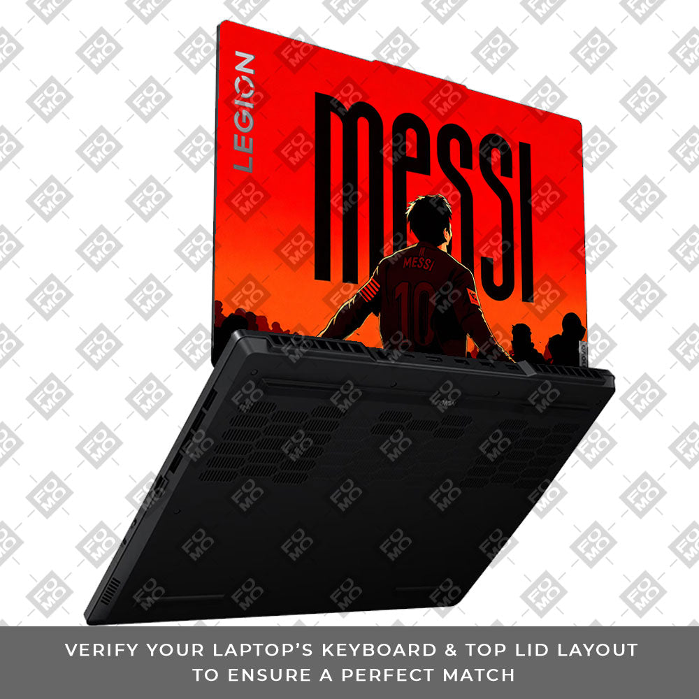 Messi Red Aura Lenovo Legion 5 15ARP8 3D Laptop Skin