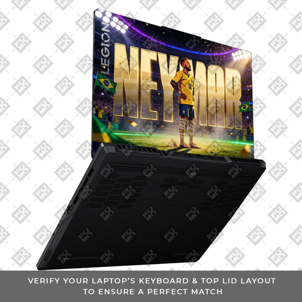 Neymar Golden Aura Lenovo Legion 5 15ARP8 3D Laptop Skin